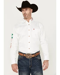 Ariat Men's Team Mexico Logo Twill Classic Fit Long Sleeve Button-Down Western Shirt