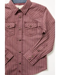 Cody James Toddler Boys' Everest Peak Striped Print Long Sleeve Snap Western Shirt