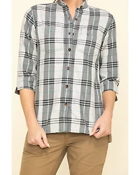 Carhartt Women's Twilight Relaxed 3/4 Sleeve Plaid Shirt