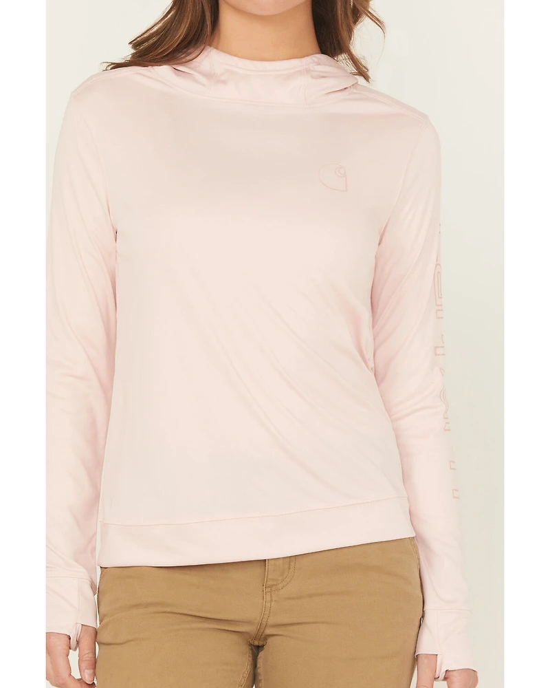 Carhartt Women's Force Sun Defender™ Relaxed Fit Lightweight Long Sleeve Hooded Graphic Work Shirt