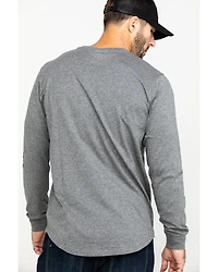 Hawx Men's Gray Logo Sleeve Long Work T-Shirt - Tall