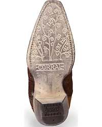 Corral Women's Floral Embroidered Lamb Western Boots - Snip Toe