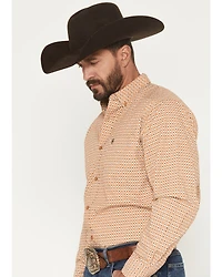 Ariat Men's Burnis Geo Print Long Sleeve Button-Down Western Shirt