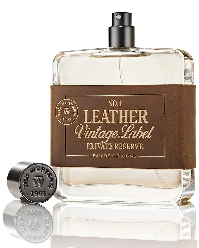 Tru Fragrances Men's No. 1 Leather Vintage Label Private Reserve Eau de Cologne