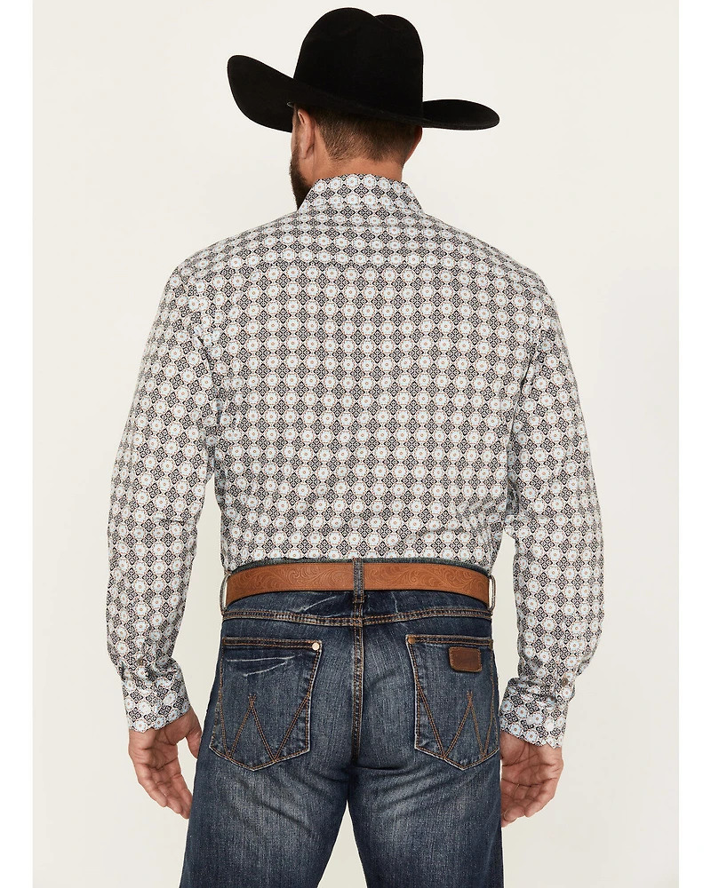 Cinch Men's Medallion Print Long Sleeve Button-Down Western Shirt