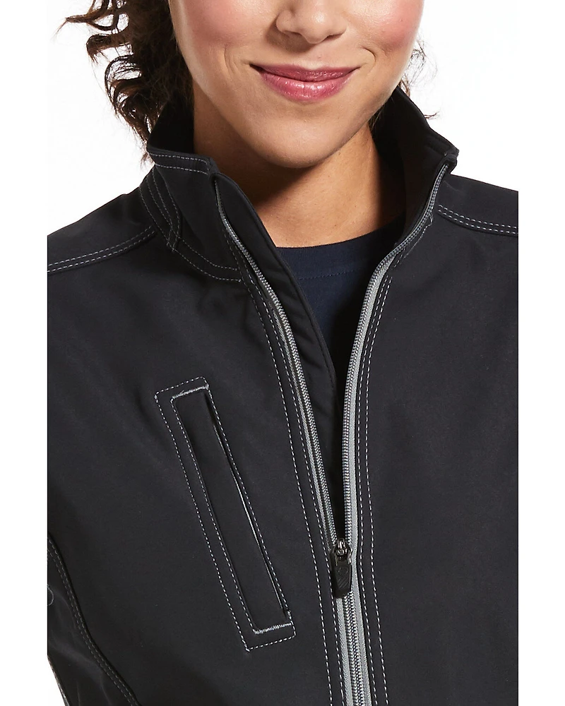 Ariat Women's Black Rebar Stretch Canvas Softshell Vest