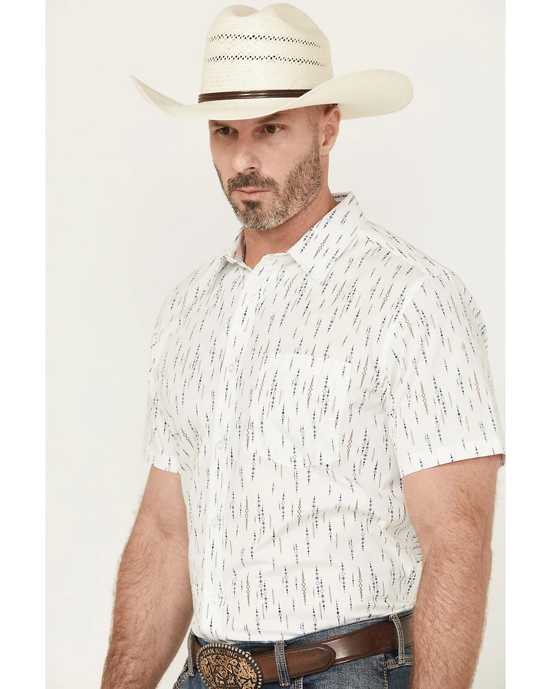 Gibson Trading Co Men's Discoteca Striped Short Sleeve Button-Down Western Shirt