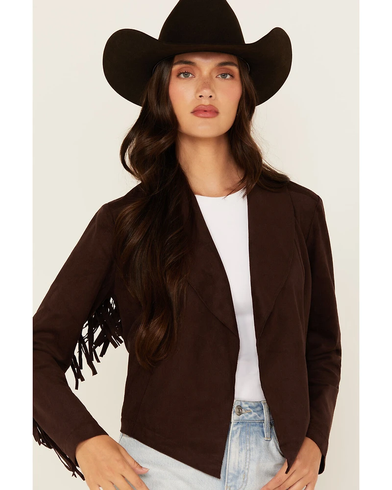 Shyanne Women's Faux Suede Fringe Jacket