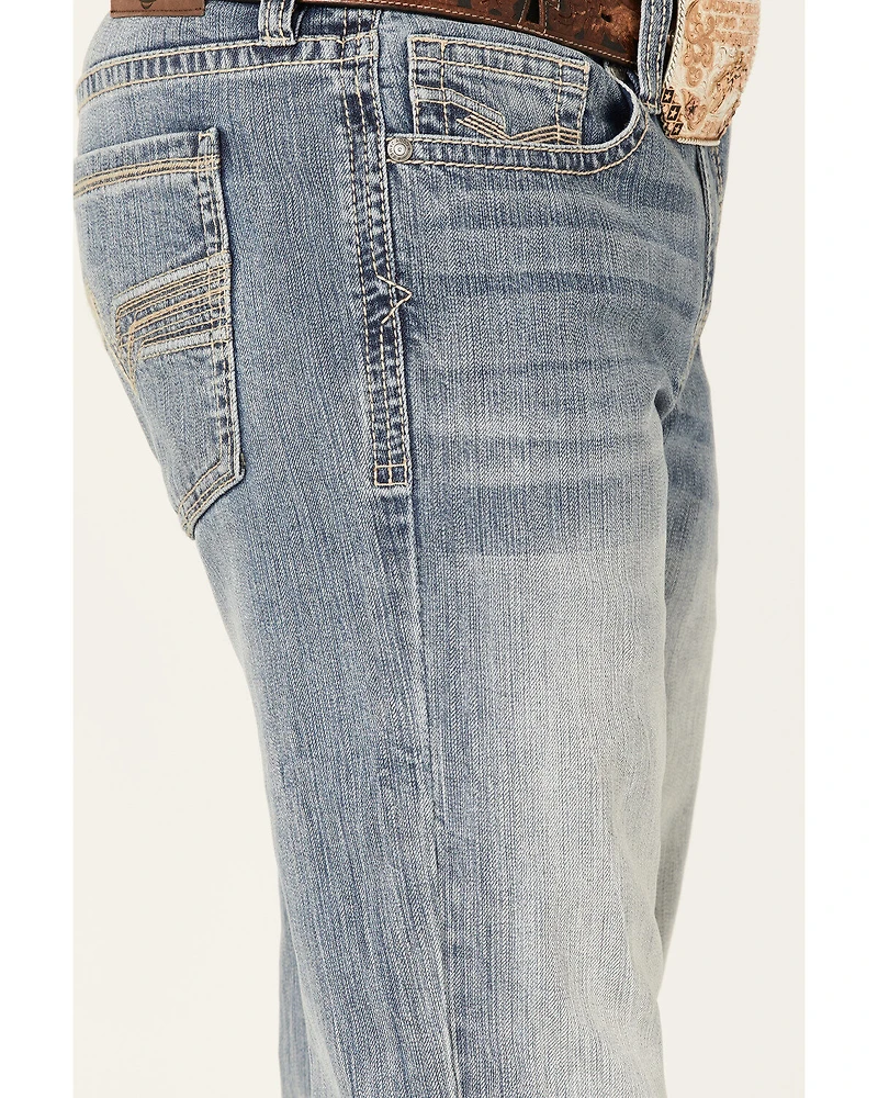Cody James Men's Hacienda Wash Wyatt Slim Bootcut Stretch Denim Jeans