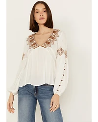 Shyanne Women's Embroidered Boho Top