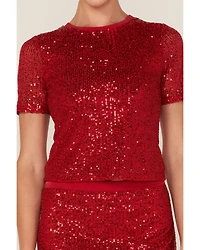 Band of The Free Women's Lovers Sequin Short Sleeve Top