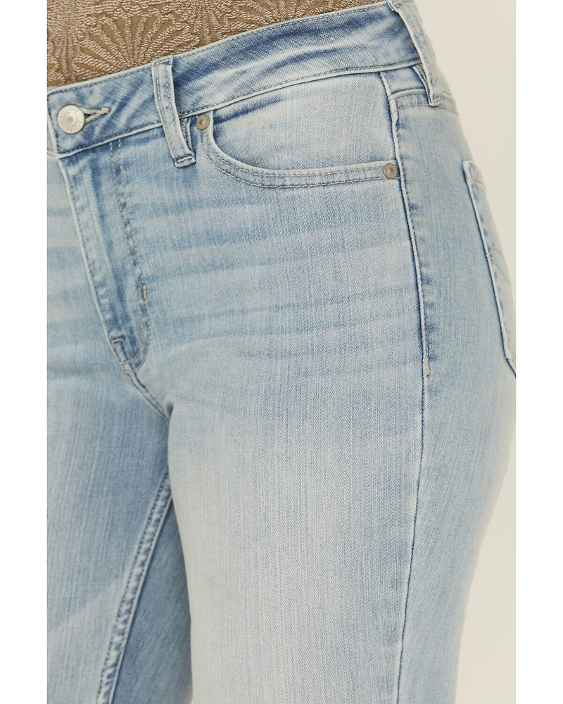 Shyanne Women's Aria Mid Rise Bootcut Super Stretch Denim Jeans