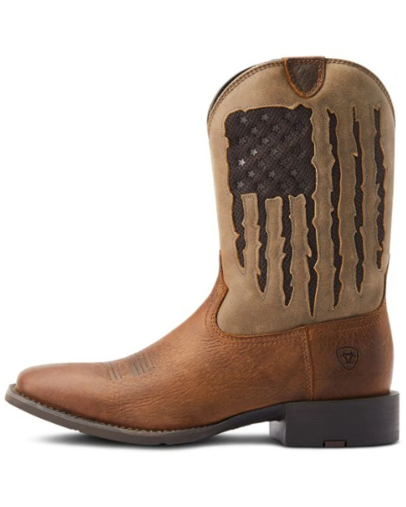 Ariat Men's Sport My Country VentTEK Western Performance Boots - Broad Square Toe