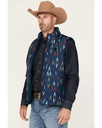 RANK 45® Men's Spaced Geo Print Reversible Puffer Vest