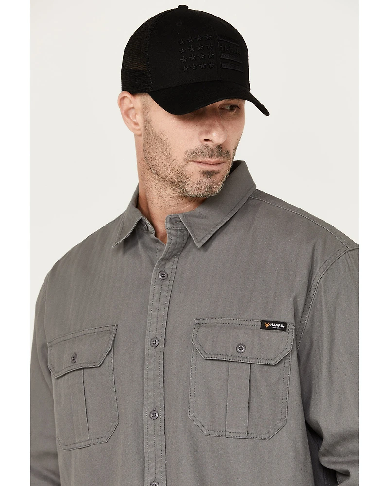 Hawx Men's Long Sleeve Button-Down Work Shirt