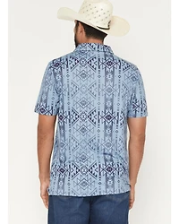 Hooey Men's The Weekender Southwestern Print Short Sleeve Button-Down Polo Shirt