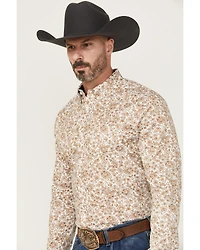 Cody James Men's Waylen Floral Print Long Sleeve Button-Down Stretch Western Shirt