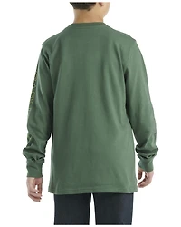 Carhartt Boys' Solid Logo Long Sleeve Pocket T-Shirt