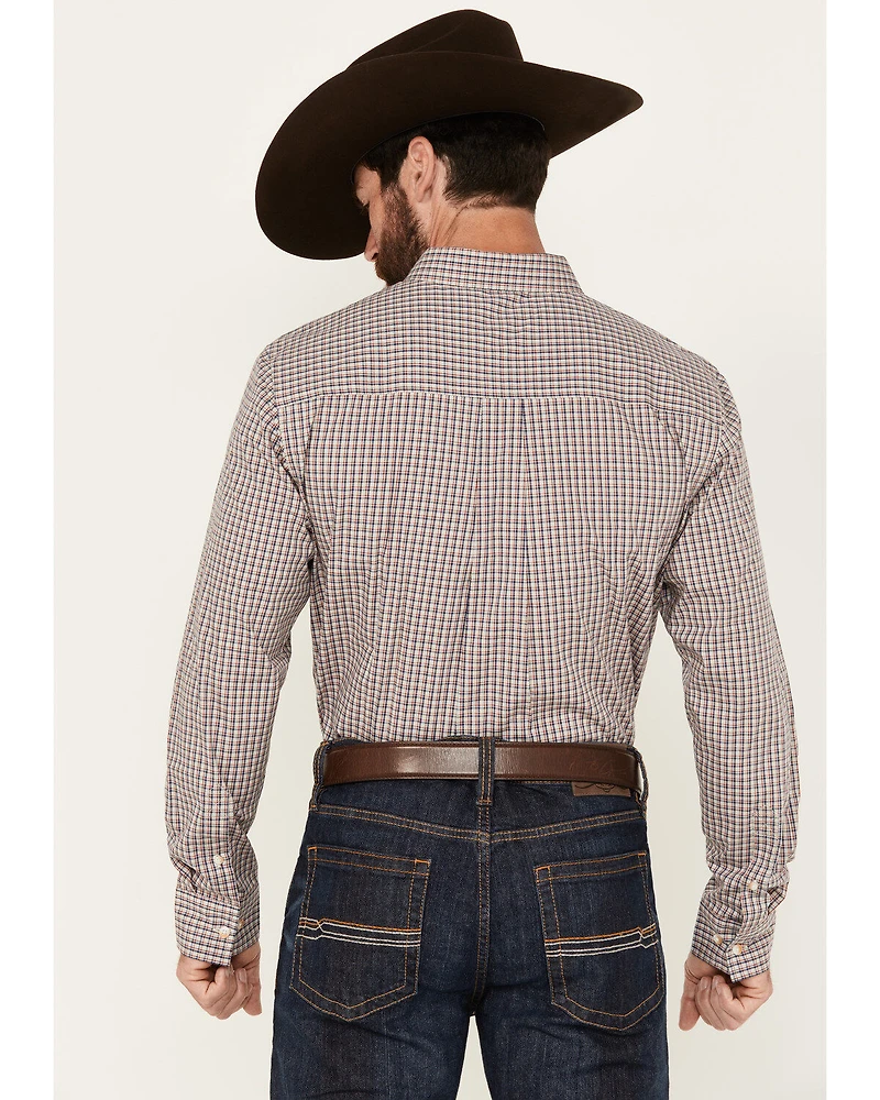 Cody James Men's Rowdy Plaid Print Long Sleeve Button-Down Western Shirt