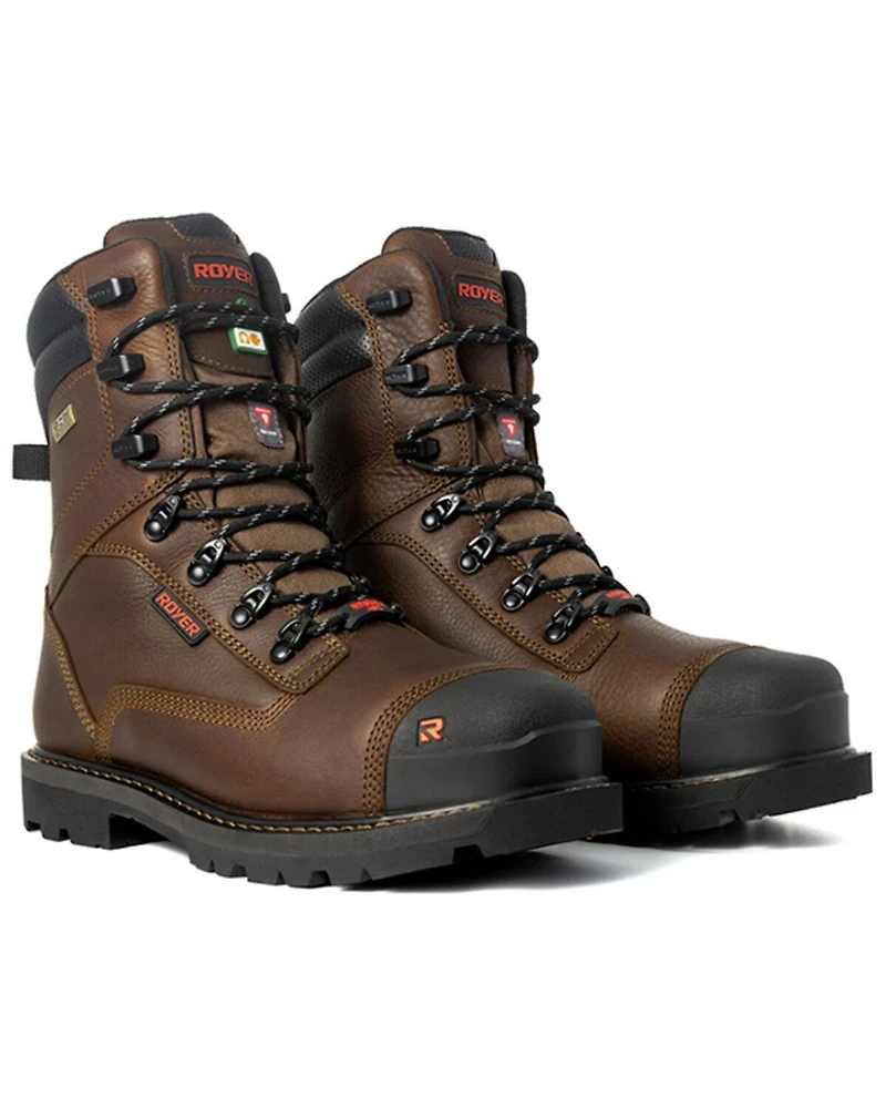 ROYER Men's 8" Revolt™ Arctic Grip Pro™ Insulated Waterproof Work Boots - Carbon Toe