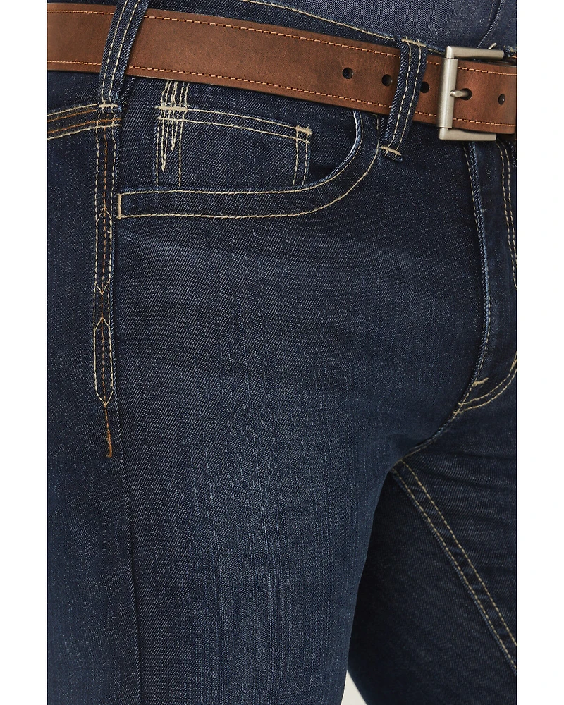 Cody James Men's FR Dark Wash Slim Bootcut Stretch Denim Work Jeans