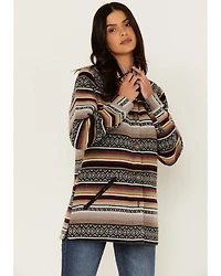 Cruel Girl Women's Serape Stripe Western Button-Down Shacket
