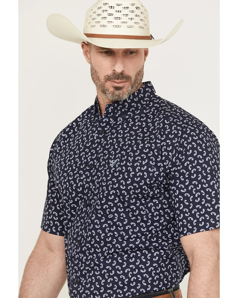Ariat Men's Cian Paisley Print Short Sleeve Button-Down Western Shirt
