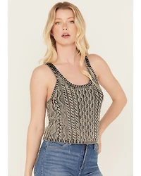 Free People Women's High Tide Cable Knit Sweater Tank
