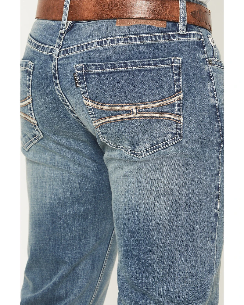 Hooey Men's Medium Wash Slim Straight Stretch Denim Jeans