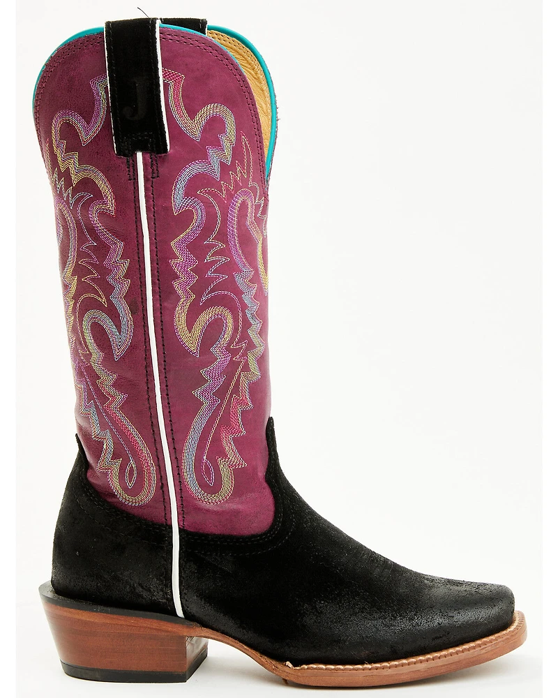 Justin Women's Breaking News Suede Western Boots - Square Toe