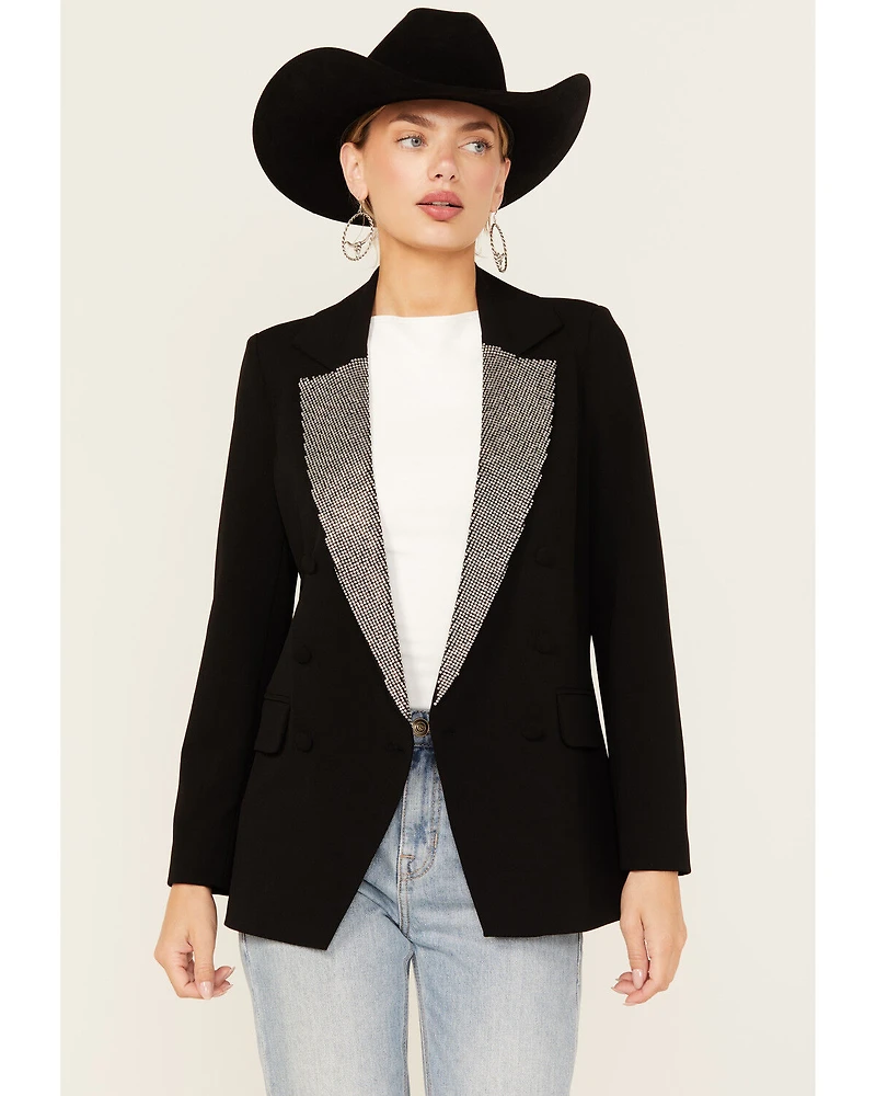 Boom Jeans Women's Crystal Embellished Blazer
