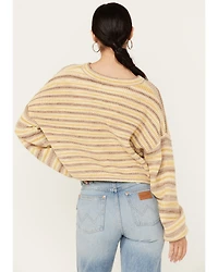 Revel Women's Striped Cinched Bottom Sweater