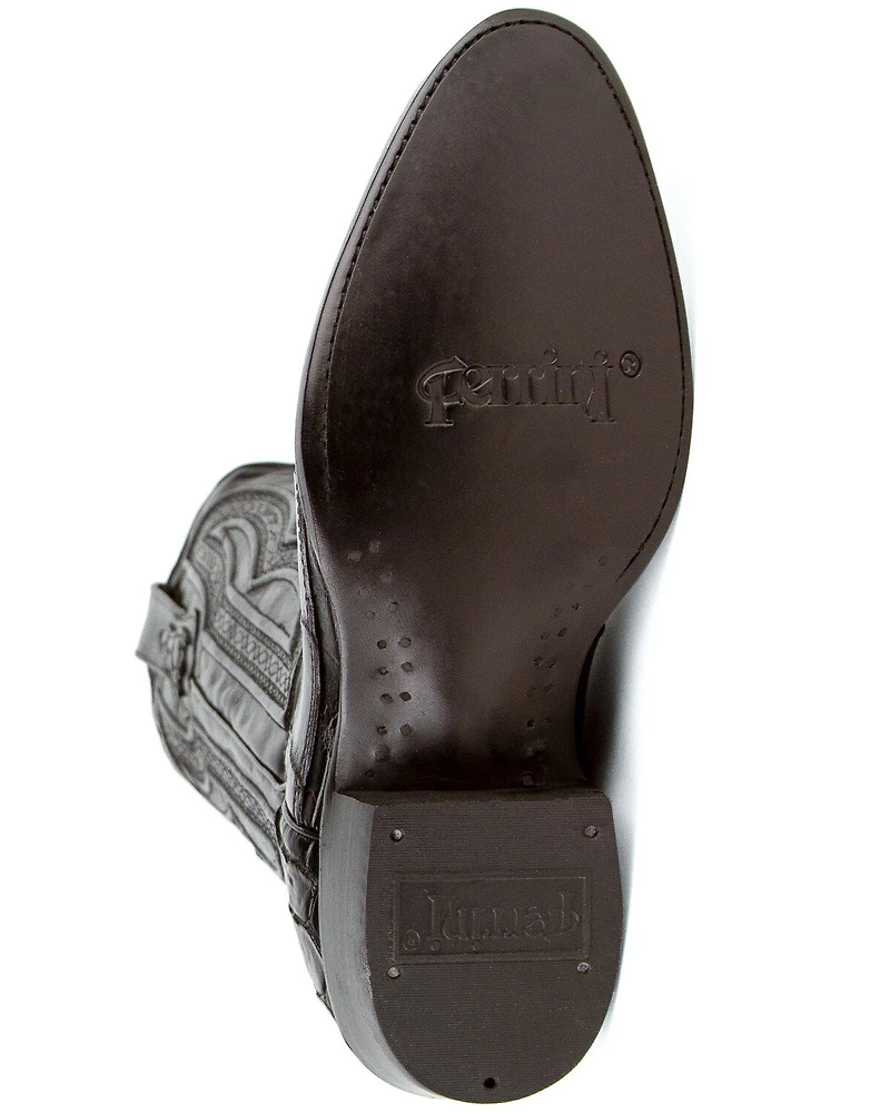Ferrini Men's Stallion Alligator Belly Western Boots - Round Toe