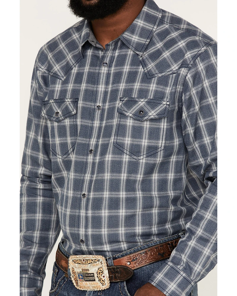 Cody James Men's Lingo Plaid Print Long Sleeve Snap Western Shirt