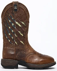 Cody James Men's Scratch American Flag Lite Performance Western Boots - Square Toe