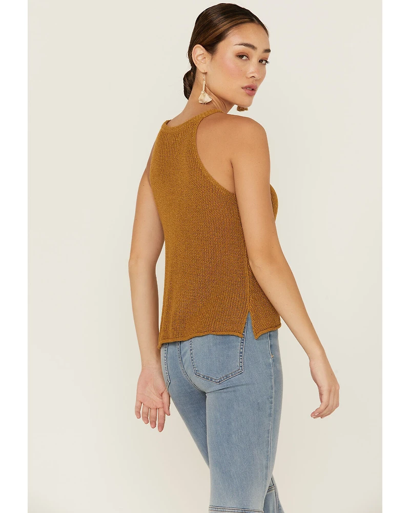 Panhandle Women's Halter Sweater Knit Tank