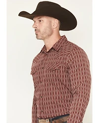 Gibson Trading Co Men's Buckshot Striped Print Long Sleeve Snap Stretch Western Shirt