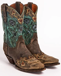 Dan Post Women's Blue Bird Wingtip Western Boots - Snip Toe