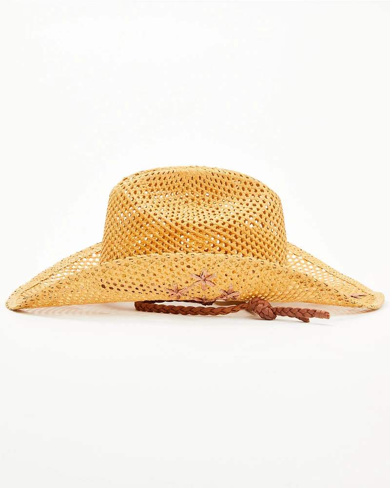 Shyanne Women's Melissa Embroidered Straw Cowboy Hat