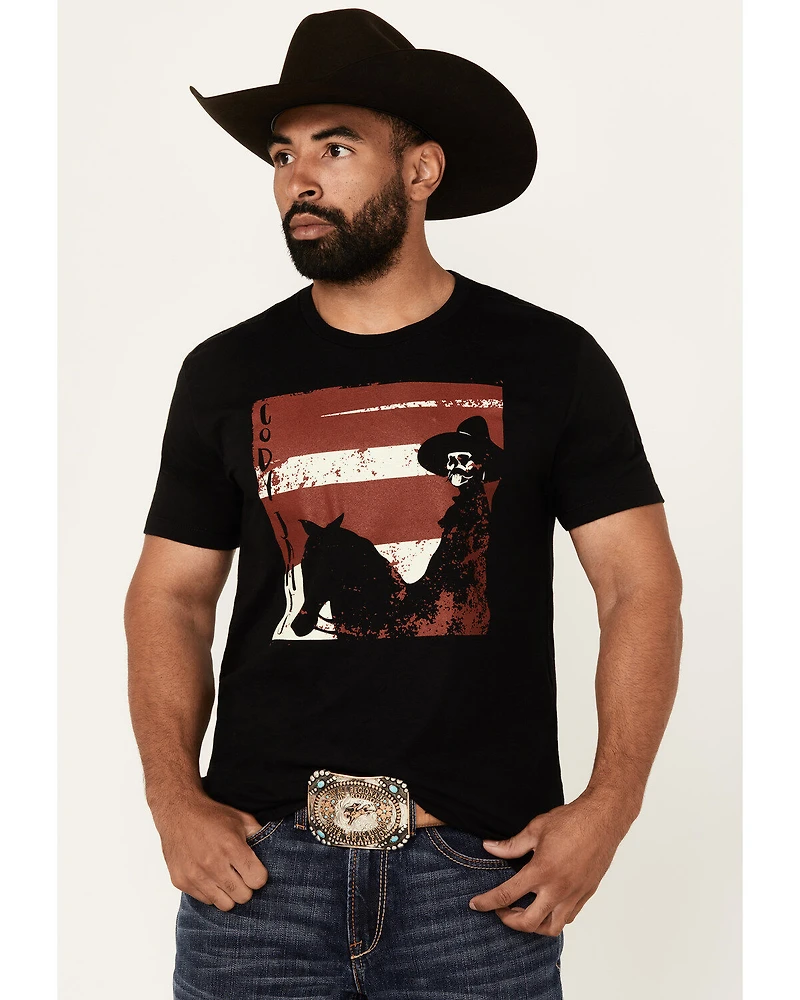 Cody James Men's Cowboy Skeleton Short Sleeve Graphic T-Shirt
