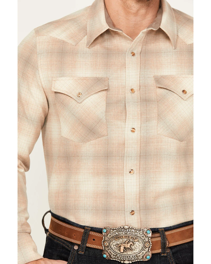 Pendleton Men's Canyon Plaid Print Long Sleeve Western Flannel Snap Shirt