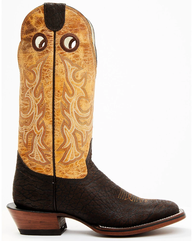 Hondo Boots Men's Bullhide Western - Broad Square Toe