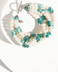 Paige Wallace Women's 5-Layer Pearl Bracelet