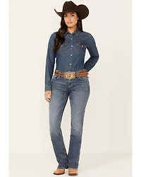 Shyanne Women's Shay Mid Rise Bootcut Performance Stretch Denim Jeans