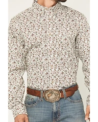 Cody James Men's Picher Floral Print Long Sleeve Button-Down Stretch Western Shirt