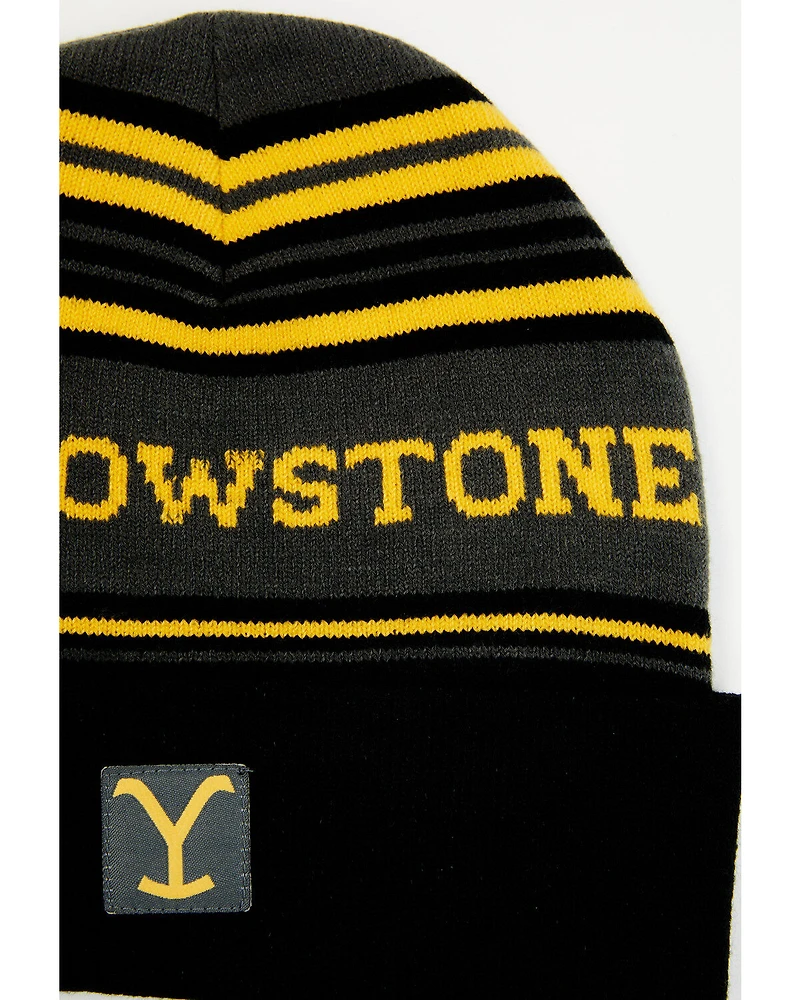 Paramount Network's Yellowstone Striped Print Dutton Ranch Patch Work Beanie