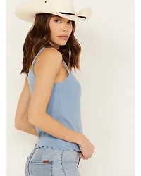 Cleo + Wolf Women's Rib Knit Henley Tank