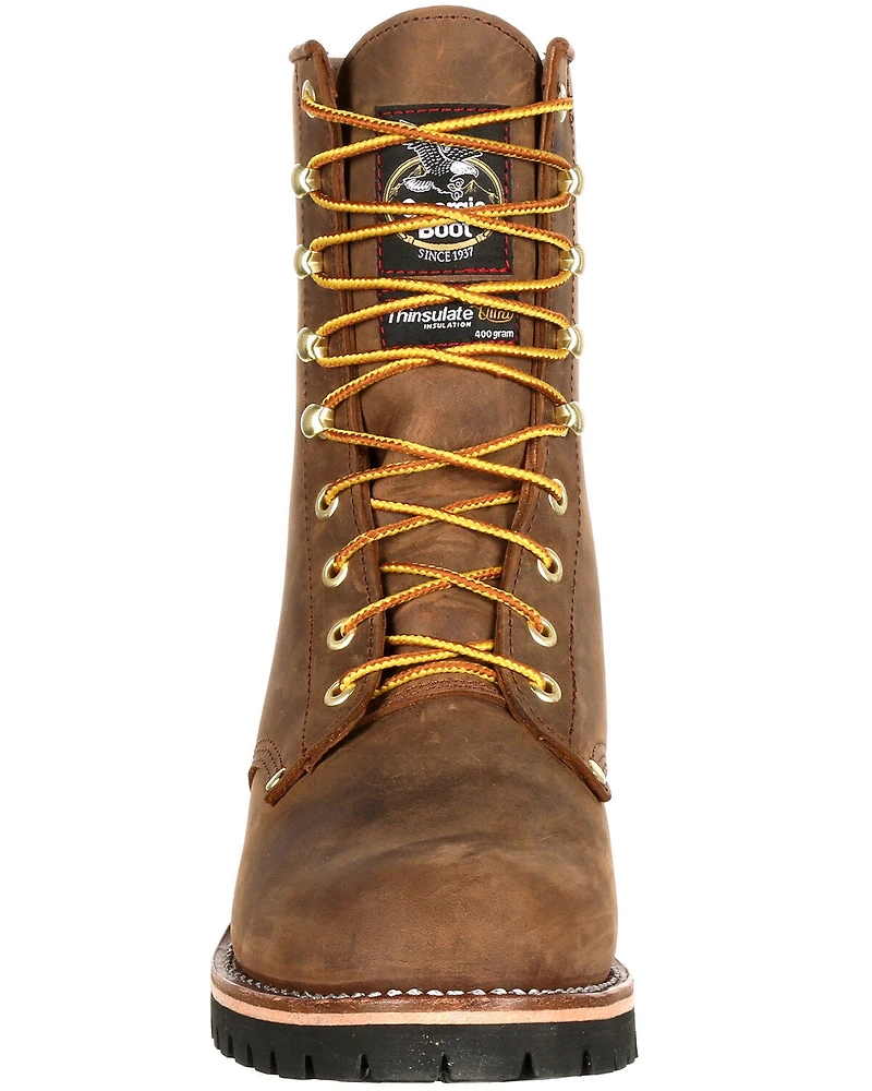 Georgia Boot Men's Waterproof Insulated Logger Work Boots - Steel Toe