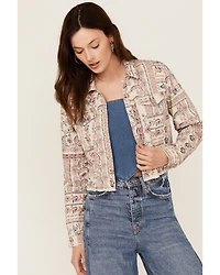 Shyanne Women's Americana Print Denim Jacket