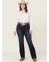 Ariat Women's Desiree Dark Wash Perfect Rise Bootcut Stretch Denim Jeans - Plus